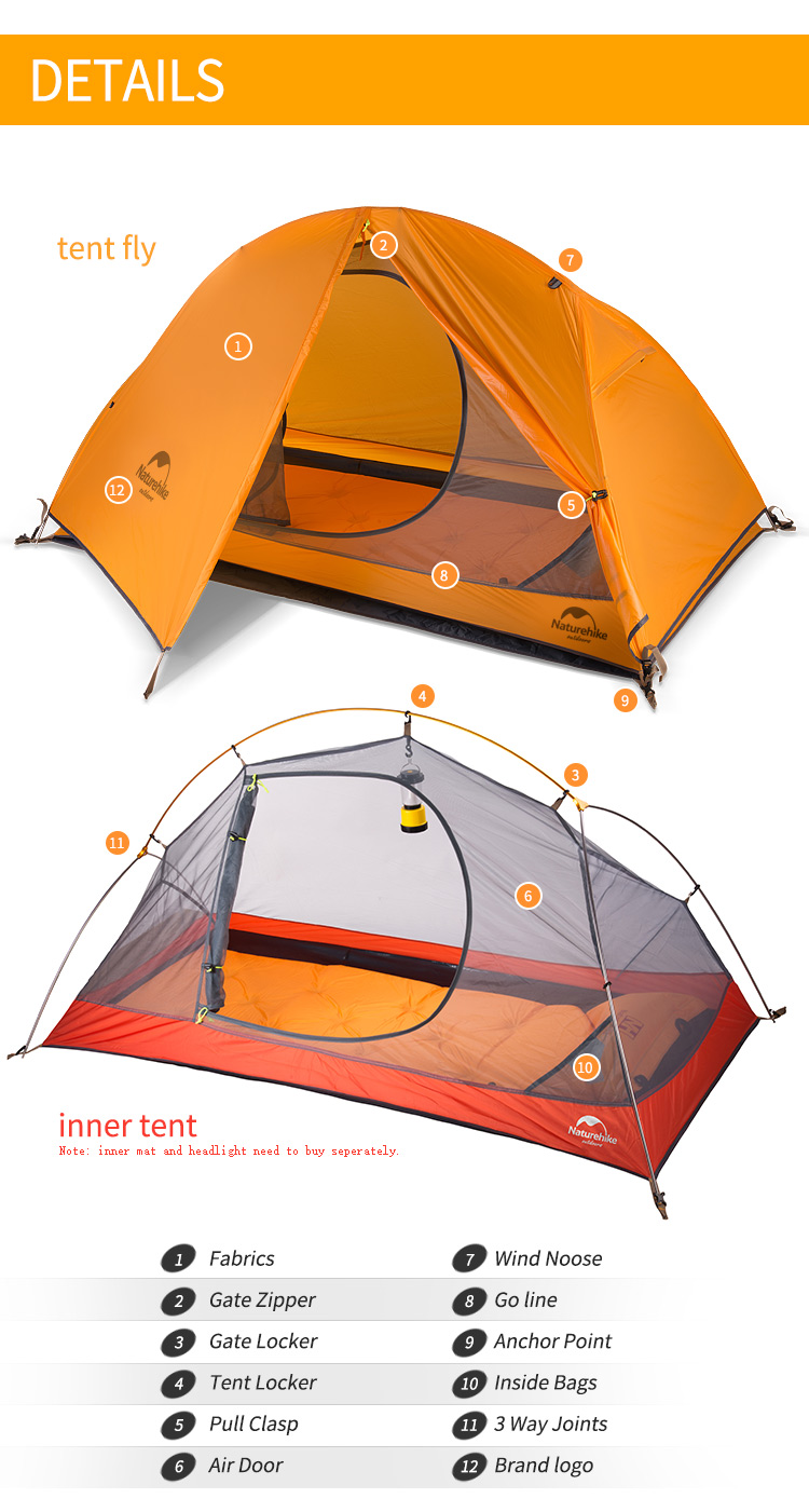 Cheap Goat Tents  Cycling Tent 1 Person Ultralight Backpacking Tent Double Layer Fishing Beach Tent Outdoor Travel Hiking Camping Tent Tents 